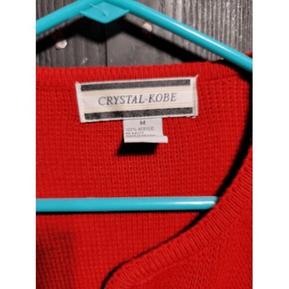 Red Crystal Kobe Snowman w/bells‎ for buttons Sweater Christmas #015 - Picture 3 of 4